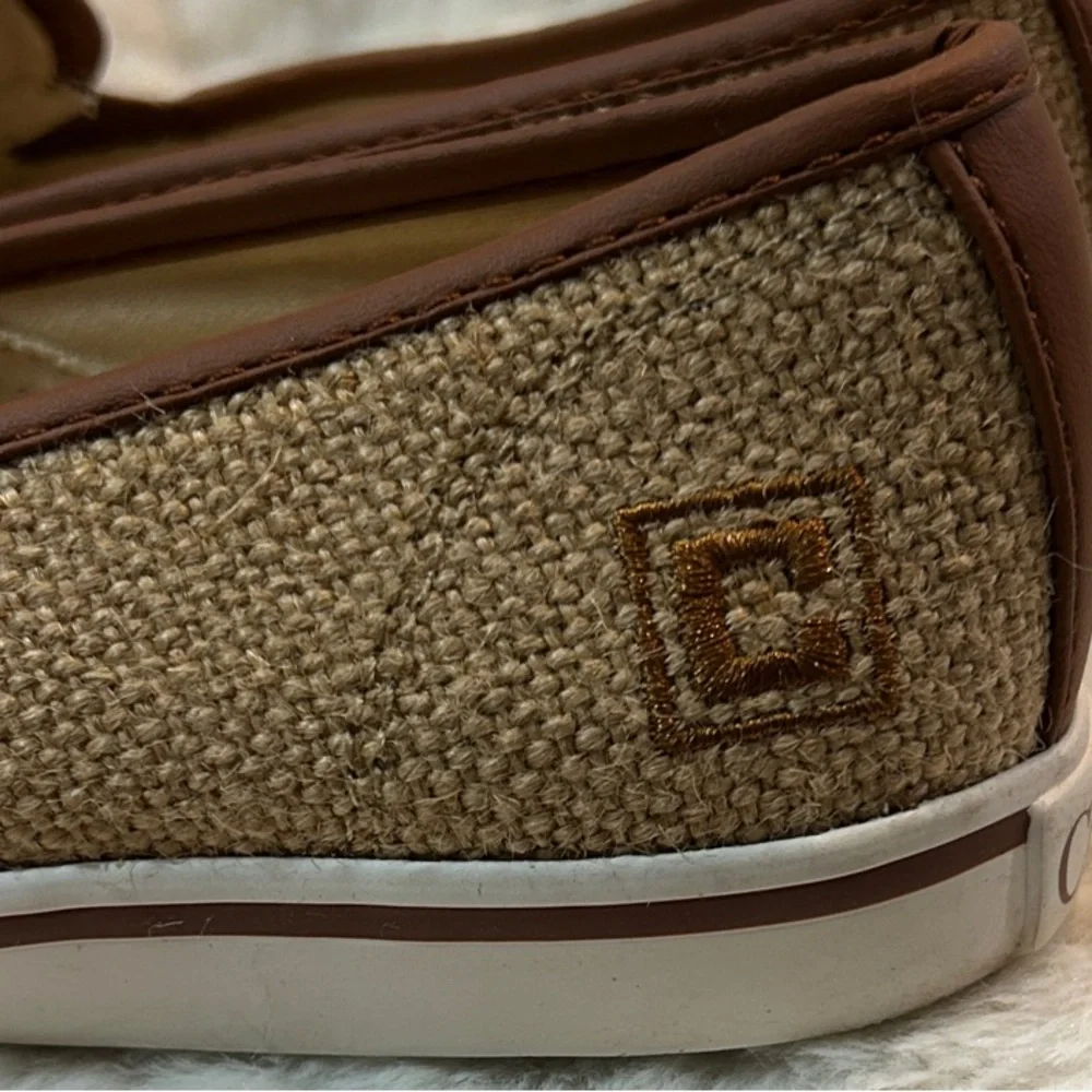 Chaps Jessica Burlap Natural Tan Slip On Loafer women’s size 6.5B - Picture 9 of 9